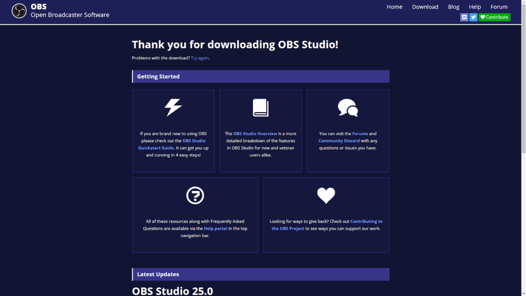 OBS Studio Quickstart Guide