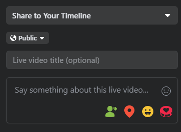 Live Stream Options On Facebook