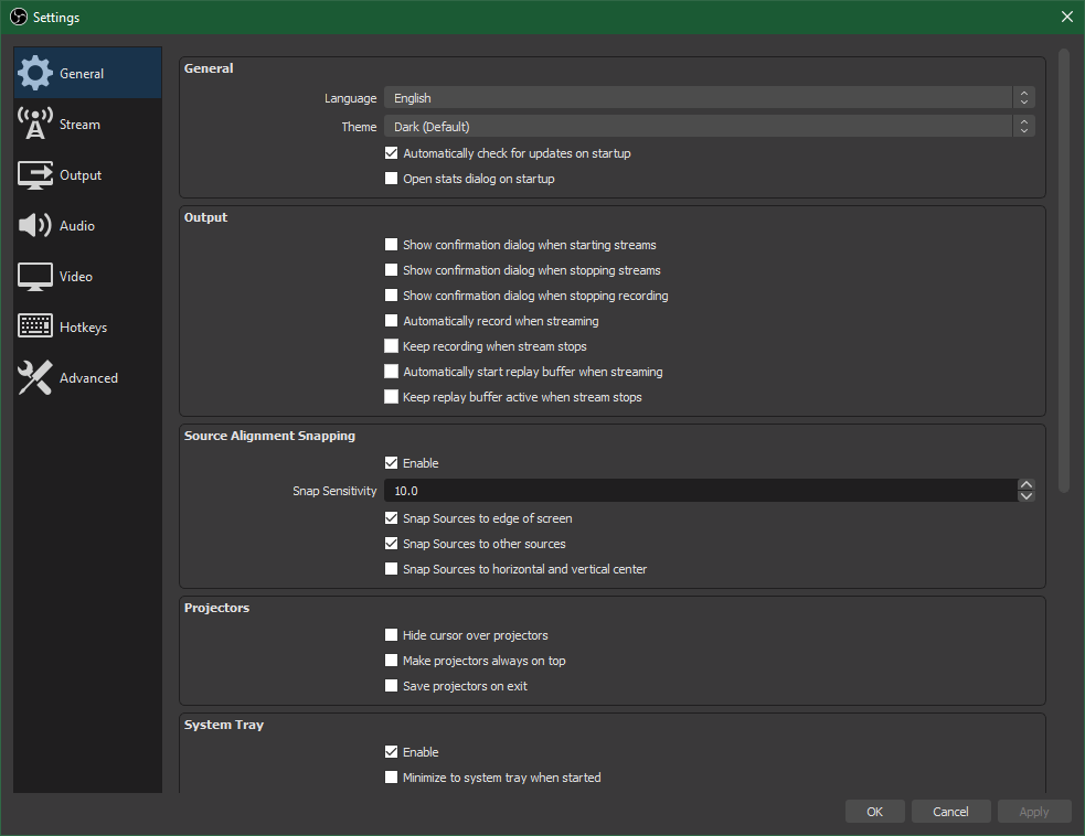 OBS Source Alignment Snapping