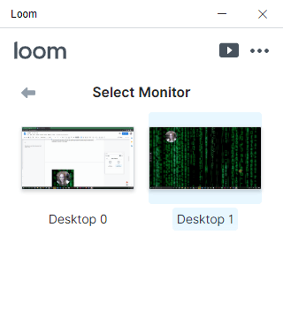 Select Monitor To Record
